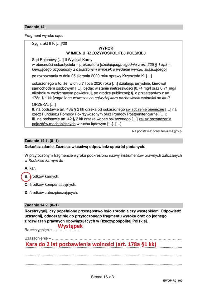 Matura 2025 WOS rozszerzony: odpowiedzi do wszystkich zadań z arkusza CKE - Formuła 2015 [13.05.2025]