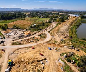 Plac budowy S1 Oświęcim - Dankowice w sierpniu 2024