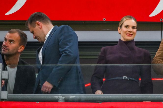 Marta Nawrocka na meczu Polska - Holandia