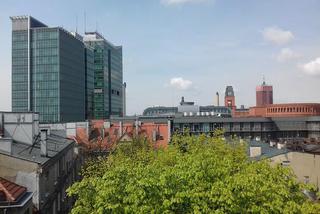 Widok na Andersię i Stary Browar z perspektywy kominiarza