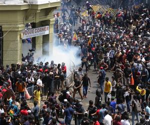 Sri Lanka. Ogromne protesty w Kolombo. Prezydent uciekł ze swojej rezydencji [ZDJĘCIA]