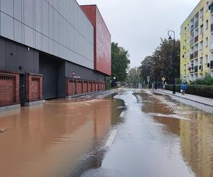 Nysa, centrum miasta zalane