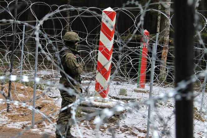 Żołnierz na granicy polsko-białoruskiej  