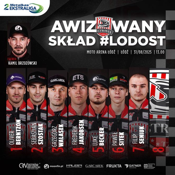 awizowany skład na mecz w Łodzi