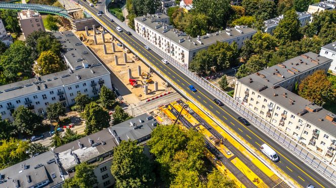 Remont wiaduktów Trasy Łazienkowskiej w Warszawie