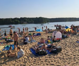 Plażowicze nad Lubianką