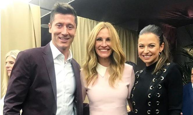 Robert Lewandowski, Anna Lewandowska, Julia Roberts