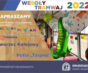 Wesoły Tramwaj na Dzień Dziecka w Grudziądzu. Jak będzie kursował? [ROZKŁAD JAZDY]