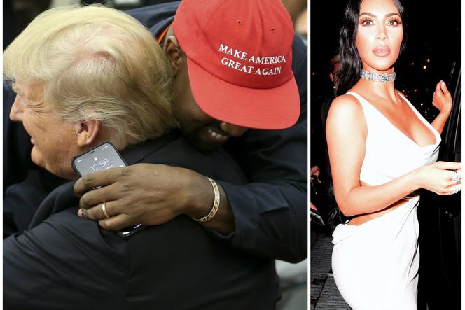 Kanye West i Donald Trump; Kim Kardashian