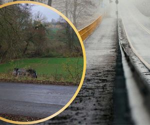 Radiowóz minął grupę ludzi. Policjanci cofnęli się do nich, gdy tylko zobaczyli, co leży w polu