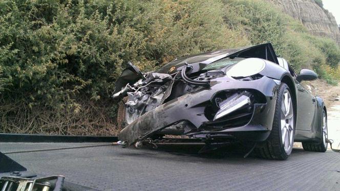 Wypadek Lindsay Lohan w Porsche