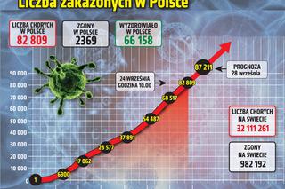 Koronawirus w Polsce. Statystyki, wykresy, grafiki (24 września)