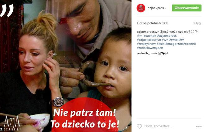 Małgorzata Rozenek w Azja Express - cytaty