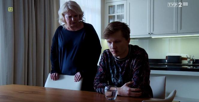 M jak miłość, odc. 1437. Łukasz (Jakub Józefowicz), Marta (Dominika Ostałowska)