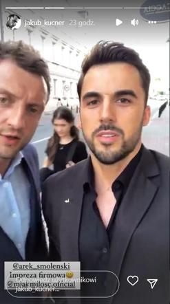 M jak miłość impreza gwiazd. Bartek (Arkadiusz Smoleński), Rafał (Jakub Kucner) 