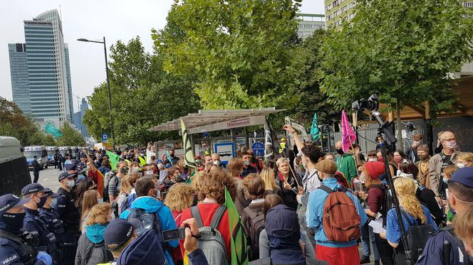 Protest ekologiczny w centrum Warszawy