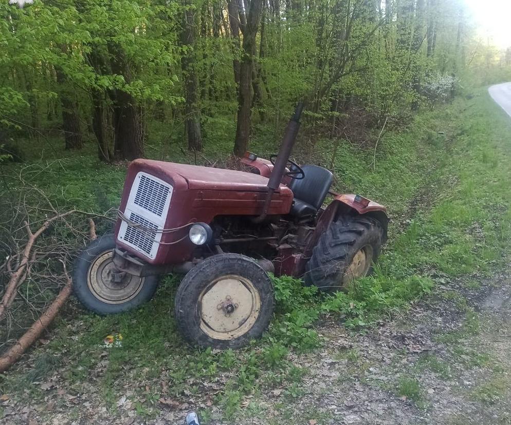 Pijanego traktorzystę przejechał własny traktor