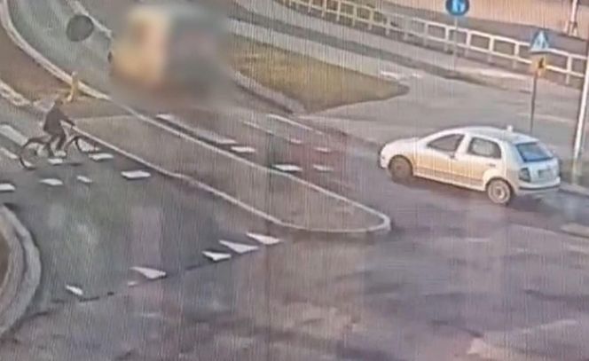 Potrącony rowerzysta 