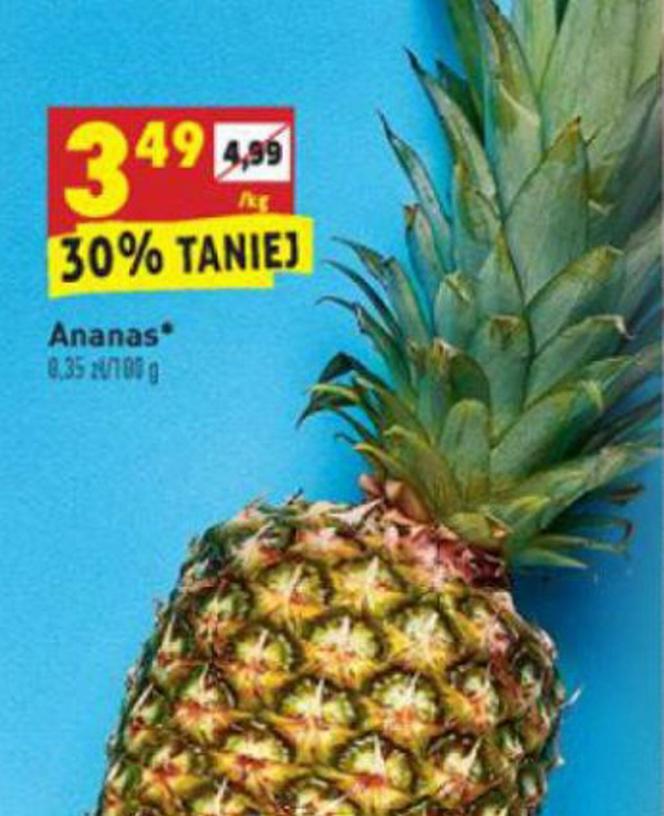ananas 3,49 zł/kg