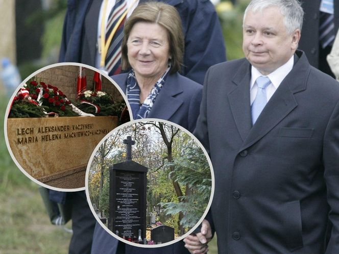 Symboliczny grób pary prezydenckiej Marii i Lecha Kaczyńskich