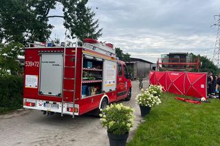 Śmiertelny wypadek pod Sieradzem. 37-latek porażony przed prąd [ZDJĘCIA]. K