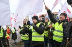 Protest związkowców w Szczecinie