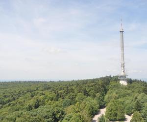 Piękne Góry Świętokrzyskie widziane ze słynnej wieży