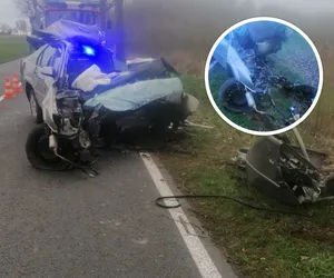 Ford roztrzaskał się na drzewie. 27-letni legniczanin zginął na miejscu