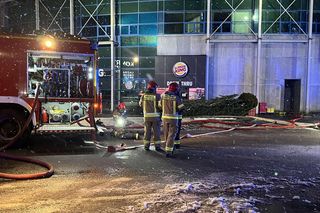 Pożar dachu galerii handlowej Molo