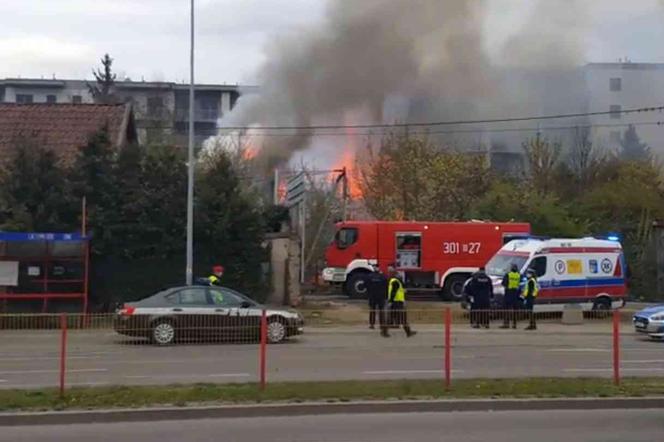 Pożar domu w Białymstoku