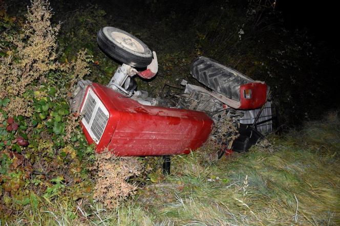 Ciągnik przygniótł pijanego traktorzystę! Jego stan jest ciężki