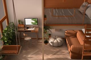 Nowoczesna sypialnia na antresoli