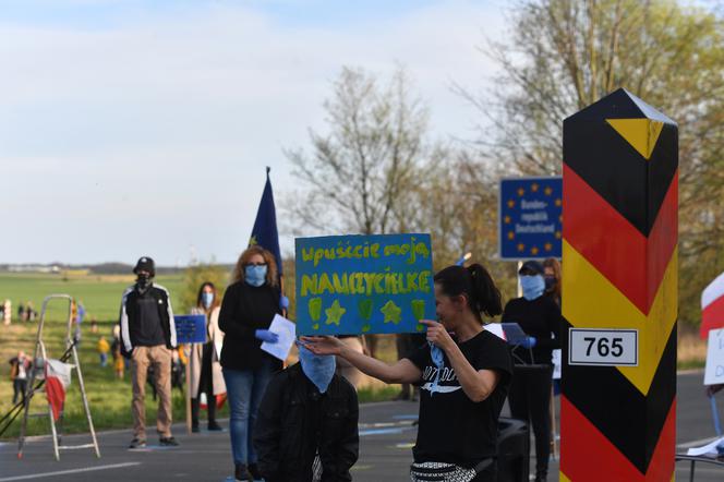 Protest na granicy polsko-niemieckiej w Rosówku