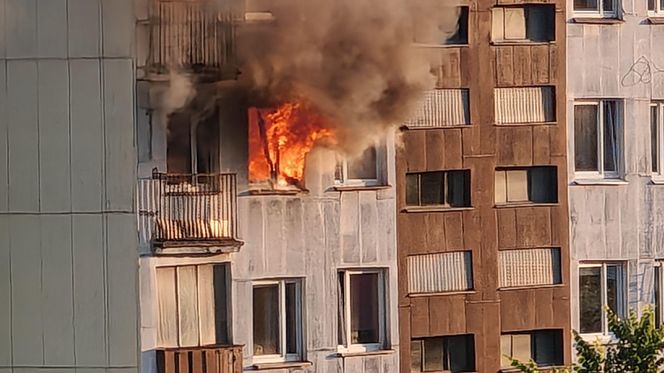 Dramatyczny pożar w Sosnowcu. Jedna osoba poszkodowana
