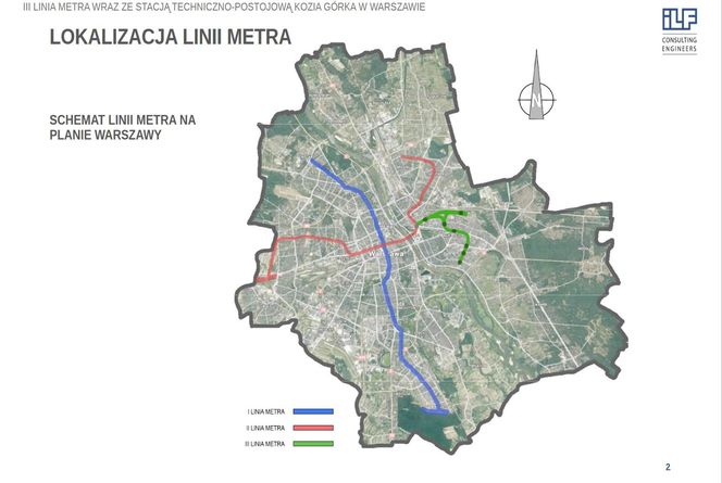 Lokalizacja I etapu 3. linii metra w Warszawie