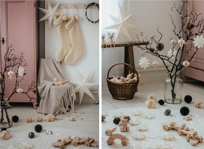 Święta w stylu boho: choinka w stylu boho