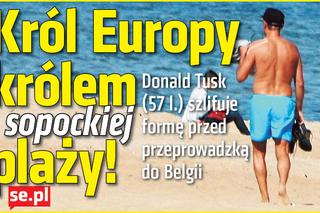 Donald Tusk królem plaży! Tak przyszły szef Rady Europy pręży klatę w Sopocie