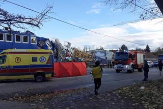 Wieliczka. Katastrofa budowlana. Dźwig przewrócił się na kontener pracowniczy, są ofiary