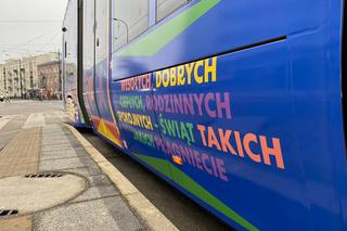 Świąteczny tramwaj w Warszawie