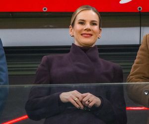 Marta Nawrocka na meczu Polska - Holandia