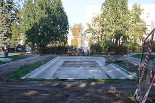 Remont Różanki w białostockim Parku Planty