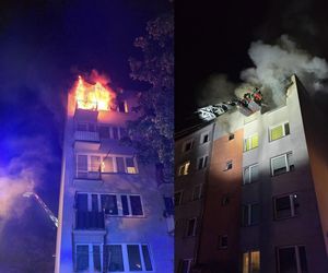 Ogień doszczętnie strawił mieszkanie na piątym piętrze! Dramat  
