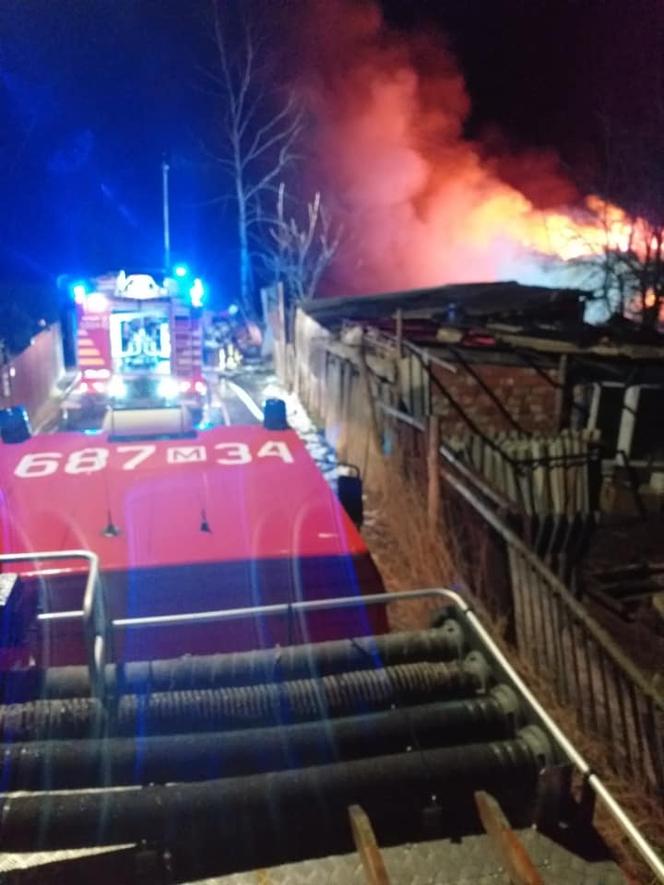 Makabra pod Wołominem. Ogromny pożar obrócił dom w zgliszcza. Kobieta spłonęła żywcem