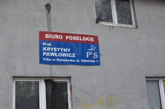 Atak na biuro Krystyny Pawłowicz. Ktoś oblał budynek farbą