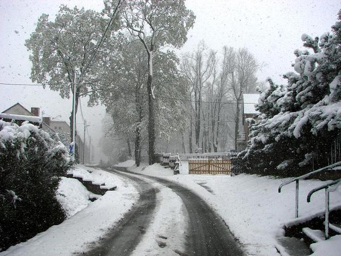 Chełmsko Śląskie - śnieg w maju