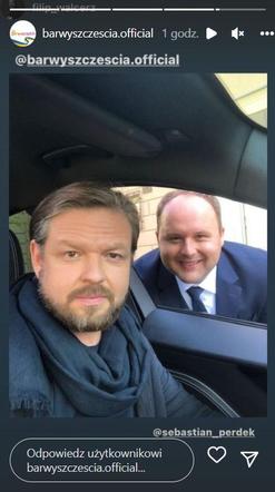 Barwy szczęścia na planie. Klemens (Sebastian Perdek), Ryman (Filip Wałcerz) 