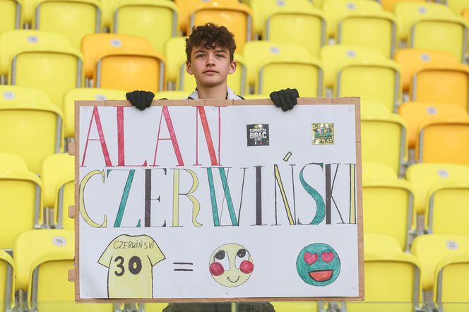 Kibice na meczu GKS Katowice - Lech Poznań