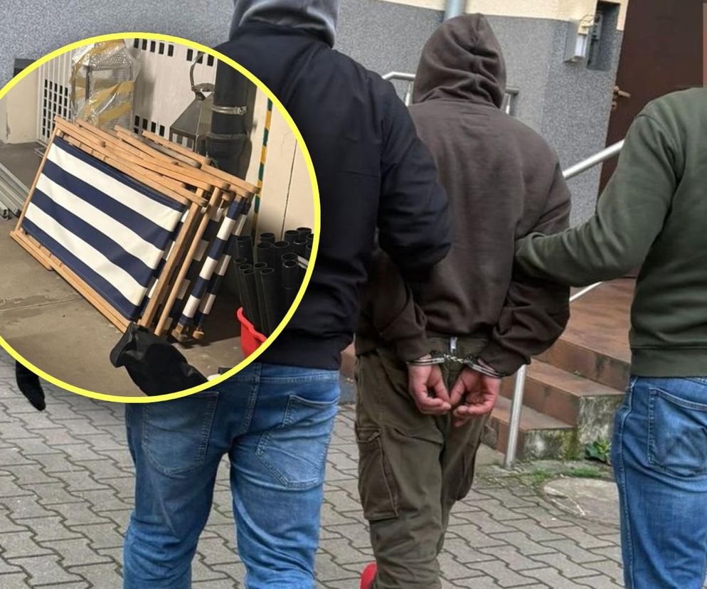 Złodziej grasował w hotelu. Jego łupem padły m.in. leżaki