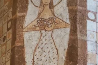 Olkusz. Polichromie w bazylice z lat 60. XX wieku