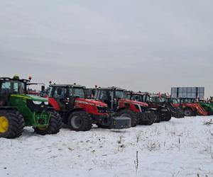 Rolnicy w Wejherowie. Protest na drodze krajowej nr 6